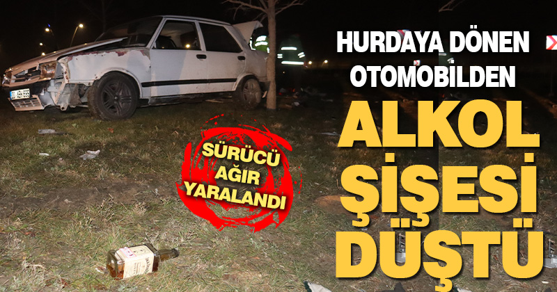 Denizli’de aydınlatma direğine çarpıp takla atan otomobilin sürücüsü ağır yaralandı