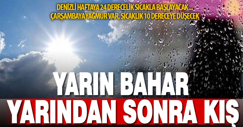 Denizli hafta içinde ani hava değişikliği yaşayacak
