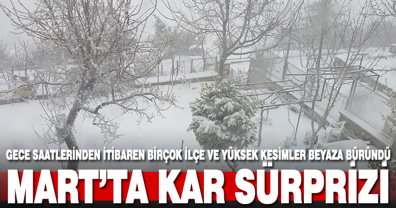 Denizli’ye Mart sonunda kar sürprizi