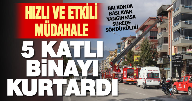 Denizli’de bir evin balkonunda çıkan yangın söndürüldü