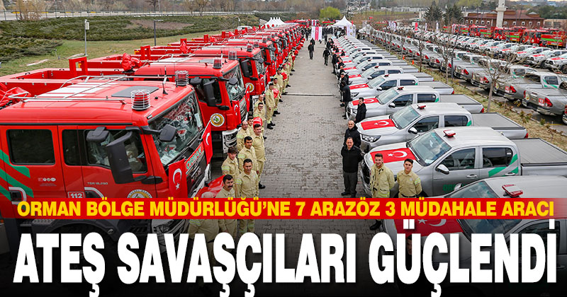 Denizli’nin ateş savaşçıları 7 arazöz ve 3 ilk müdahale aracıyla güçlendi