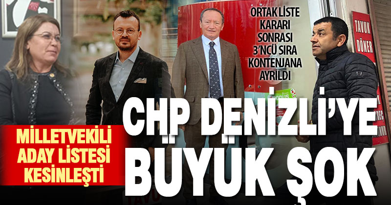 CHP Denizli milletvekili adayları belli oldu gibi: Partide şok var