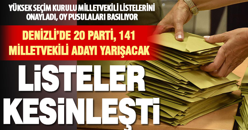 YSK milletvekili listelerini kesinleştirdi