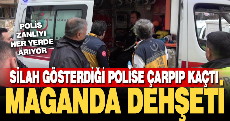 Köşeye sıkışan trafik magandası, silah gösterdiği polise çarparak kaçtı