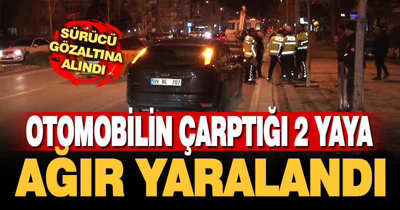 Otomobilin çarptığı 2 yaya ağır yaralandı