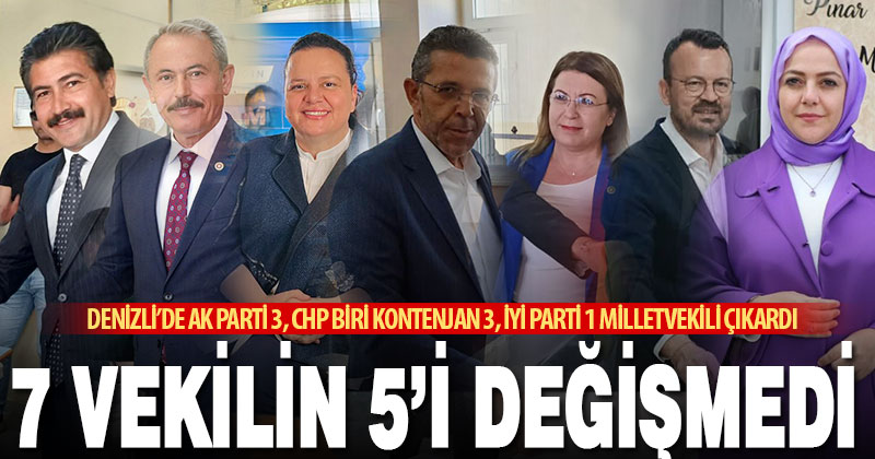 Denizli’nin 7 milletvekilinden 5’i aynı kaldı