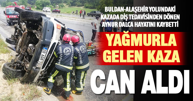 Diş tedavisinden dönen çifti taşıyan kamyonet takla attı: 1 ölü, 1 yaralı