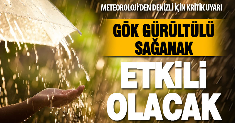 Meteoroloji’den gök gürültülü sağanak uyarısı