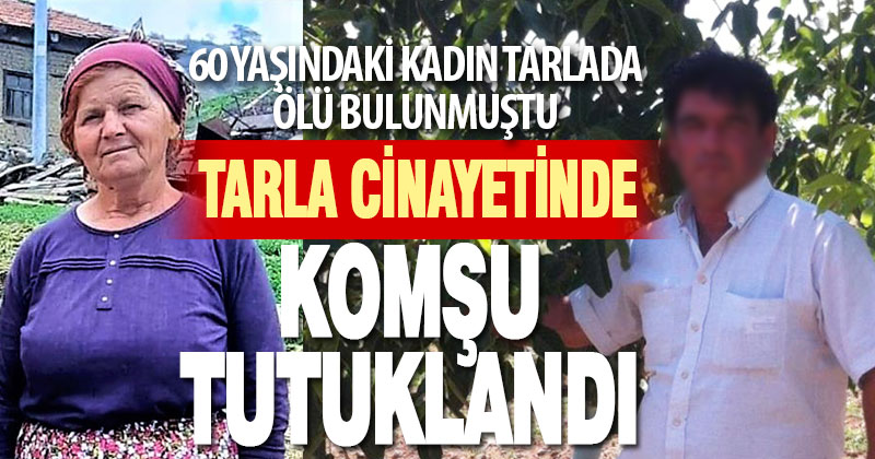 Üzüm bağında av tüfeğiyle öldürülen kadının komşusu tutuklandı