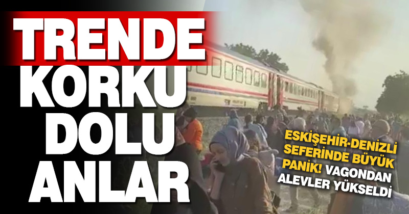Yolcu trenin vagonu alev alev yandı, vatandaşlar büyük panik yaşadı
