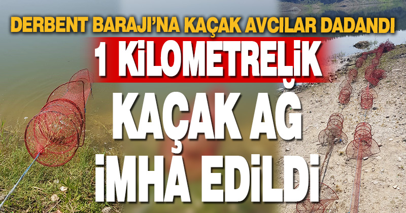 Kaçak avcıların bıraktığı 1000 metrelik ağ imha edildi