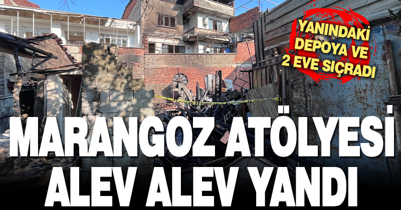 Denizli’de yangında marangoz atölyesi yandı, 2 ev ve 1 iş yerinde hasar oluştu