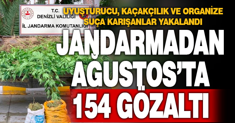 Denizli’de uyuşturucu ve kaçakçılık şüphelisi 154 kişi gözaltına alındı