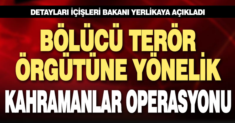 Bölücü terör örgütüne yönelik Kahramanlar operasyonu