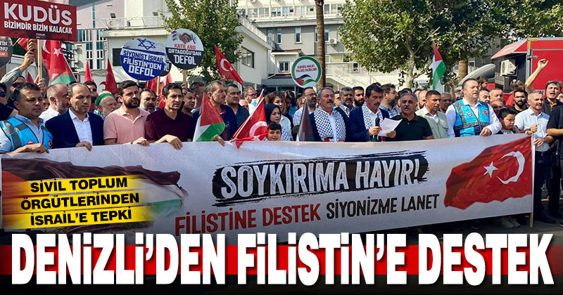 Denizlililer Filistin’e destek için yürüdü