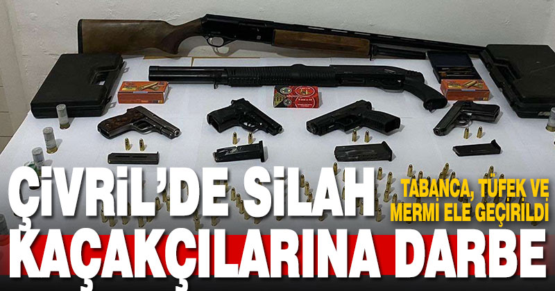 Çivril’de silah kaçakçılarına darbe