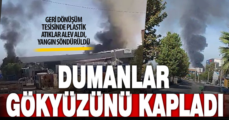 Geri dönüşüm tesisindeki atık yangını çabuk müdahale ile söndürüldü