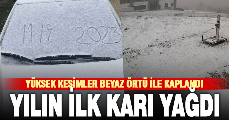 Denizli’ye kışın ilk karı düştü