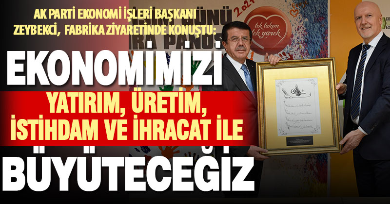 Ak Parti Genel Başkan Yardımcısı Zeybekci: Ekonomimizi yatırımla büyüteceğiz