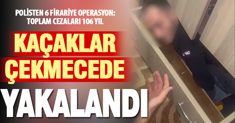 Firari hükümlüler özel düzenekli dolap çekmecesinden çıktı