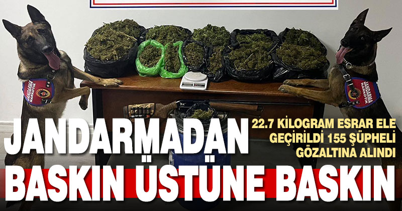 Denizli’de 1 ayda 22,7 kilogramın esrar ele geçirildi