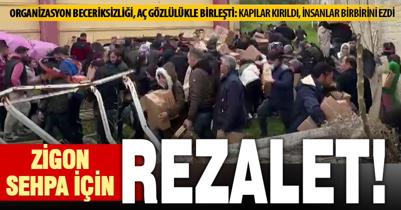 Denizli böyle rezillik görmedi: Zigon sehpa için insanlar birbirini ezdi