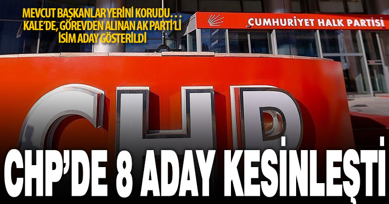 CHP’de 8 ilçenin başkan adayı kesinleşti