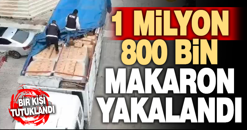 Kamyon kasasında 1 milyon 842 bin 500 tütün dolu makaron yakalandı