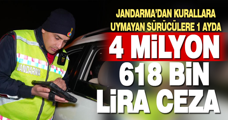 Denizli’de jandarma Aralık ayında 35 bin 702 aracı kontrol etti