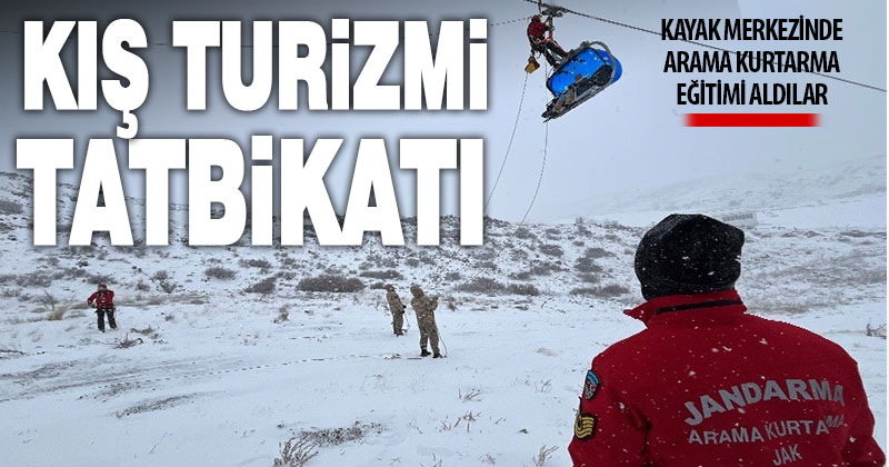 Denizli’de jandarma kış turizmi tatbikatı yaptı
