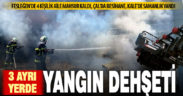 3 ayrı yangında, mesken, besihane ve samanlık zarar gördü: 4 kişiyi itfaiye kurtardı