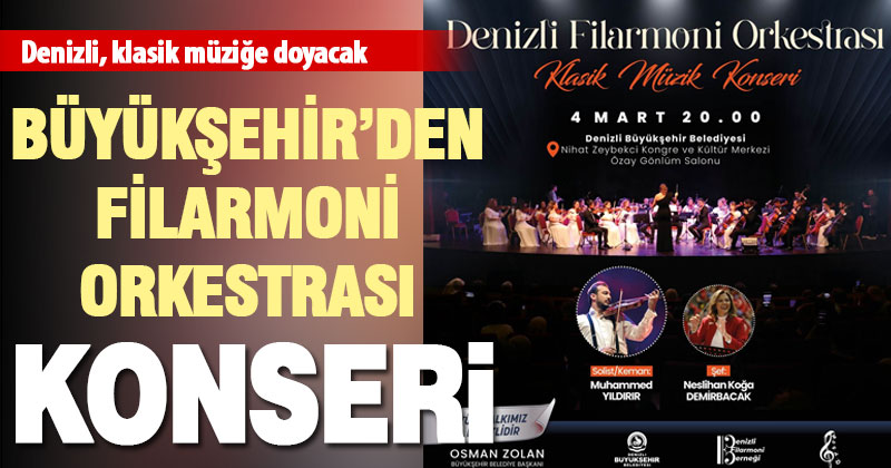 Büyükşehir’den Filarmoni Orkestrası konseri