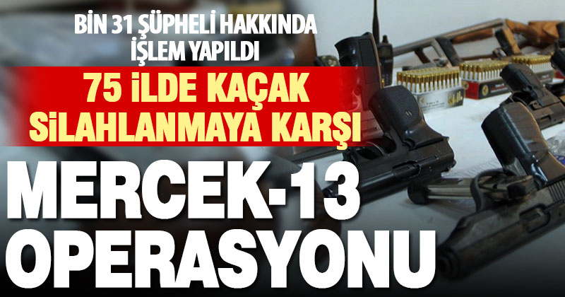 Kaçak silaha karşı Mercek-13 operasyonu: Bin 31 gözaltı