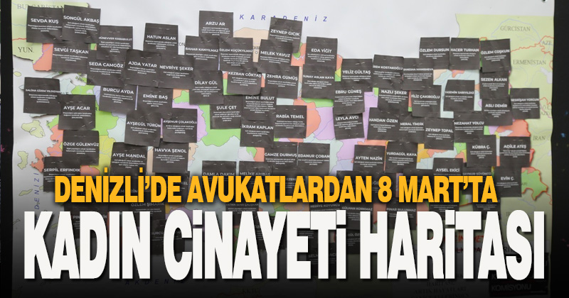 Denizli’de avukatlardan 8 Mart Dünya Kadınlar Günü’nde kadın cinayetlerine tepki