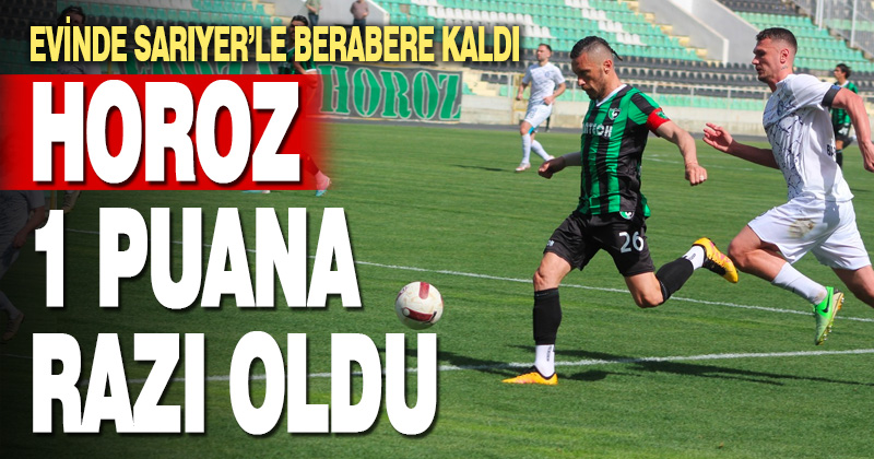 Horoz evinde Sarıyer’le berabere kaldı