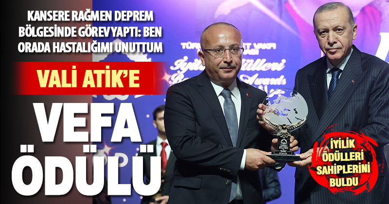 Eski Denizli Valisi Ali Fuat Atik, 7. Uluslararası İyilik Ödülleri töreninde “Vefa Ödülü”ne layık görüldü