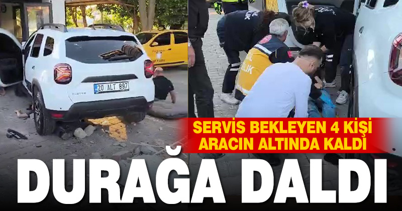 Kontrolden çıkan araç çarptığı 4 kişiden 2’sini altına aldı