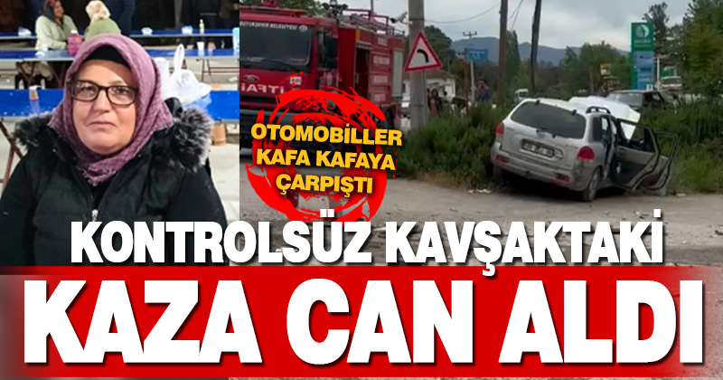 Acıpayam’da otomobiller çarpıştı 1 kişi öldü