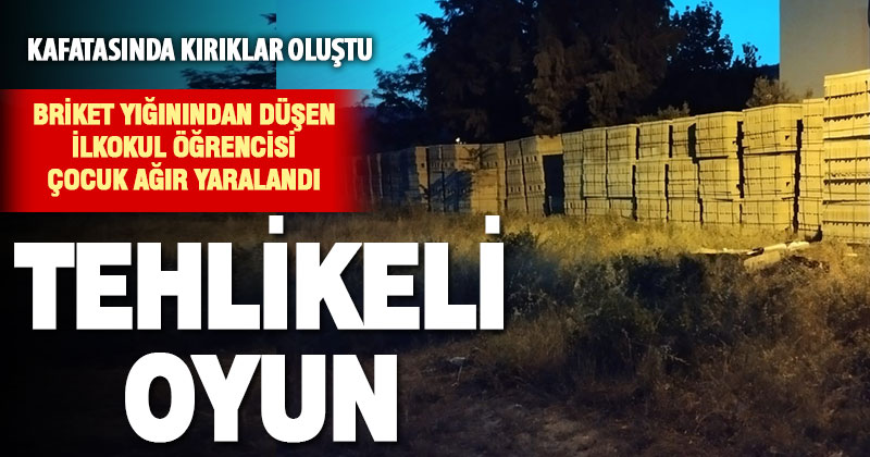 Briketlerin üzerinden düşen çocuk ağır yaralandı