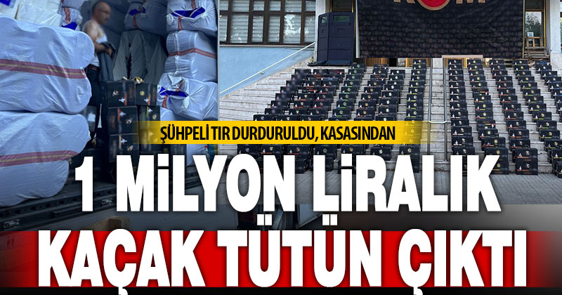Polisin operasyonunda 164 kilogram kaçak nargile tütünü yakalandı