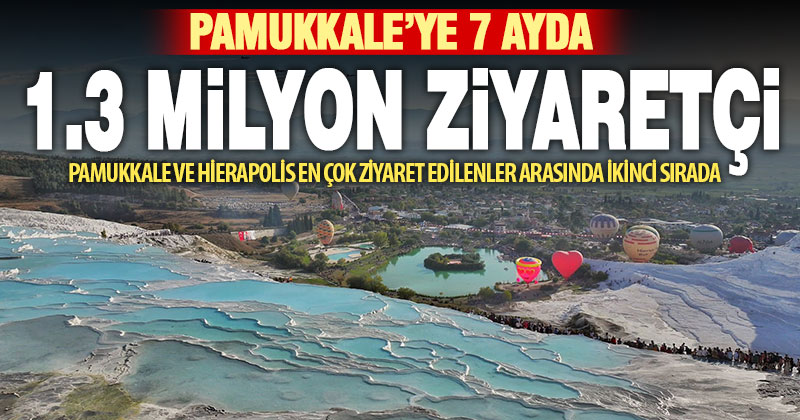 Hierapolis ören yeri ve Pamukkale’yi ilk 7 ayda 1 milyon 306 bin 545 turist ziyaret etti