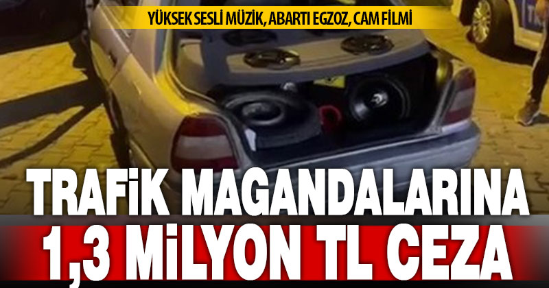 Denizli Polisi, trafikte huzuru kaçıran 517 araç sahibine 1,3 milyon TL ceza kesti