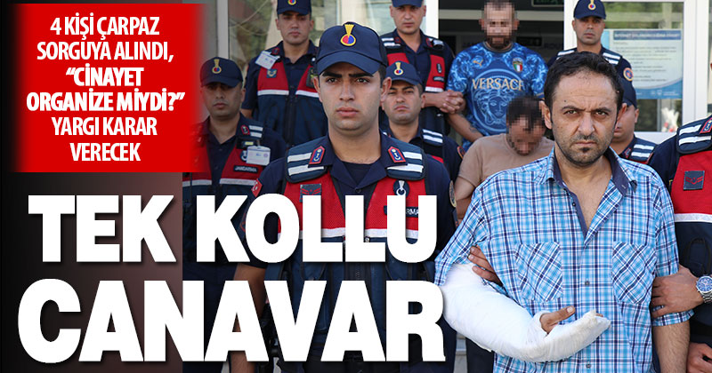 Tek koluyla eşine işkence edip öldürdüğünü iddia eden koca ile 3 arkadaşı adliyede