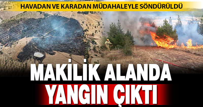 Makilik alanda yangın çıktı