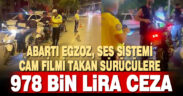 Denizli’de 348 sürücüye abartı egzoz ve ses sisteminden 978 bin lira ceza 