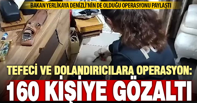 58 ilde tefecilere operasyon: 160 gözaltı