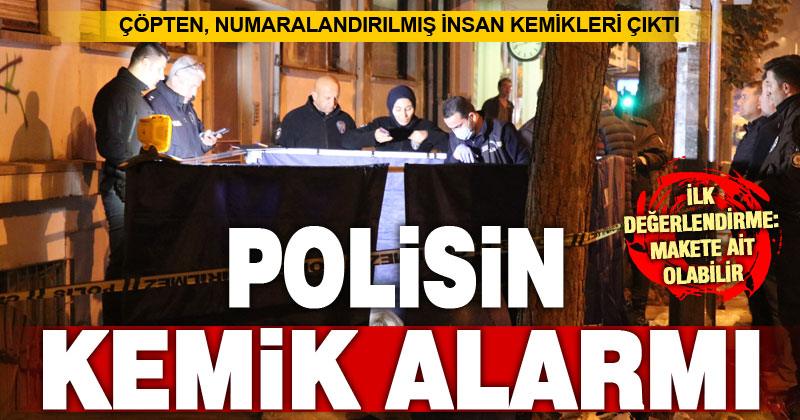 Çöpten çıkan kemikler polisi alarma geçirdi