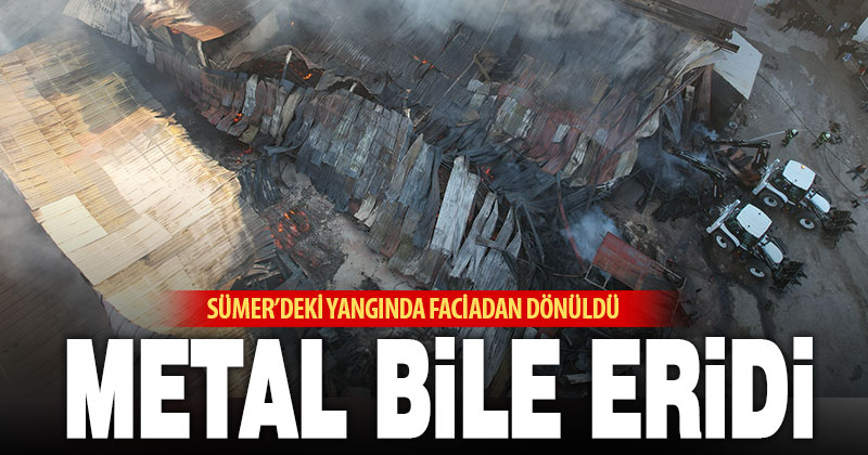 Sümer’deki yangın, çevre işletmelere sıçramadan kontrol altına alındı
