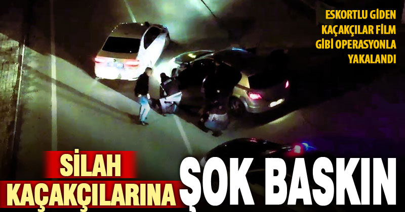 Denizli’ye eskortlu araçla silah getiren kaçakçılar film gibi operasyonla yakalandı