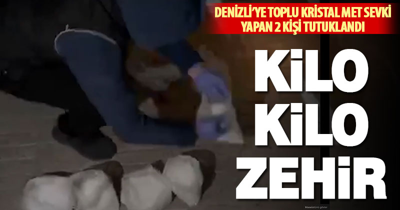 Denizli’ye 5 kilogram metamfetamin getirmeye çalışan 2 kişi tutuklandı